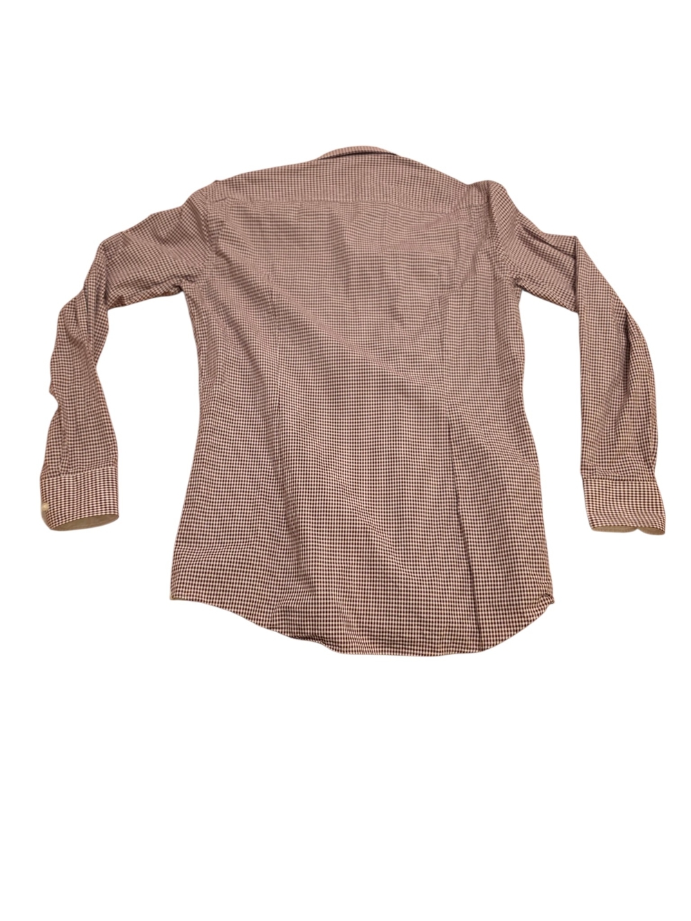 Hugo Boss Burgundy and White Micro-Check Button-Down Shirt - Picture 5 of 5